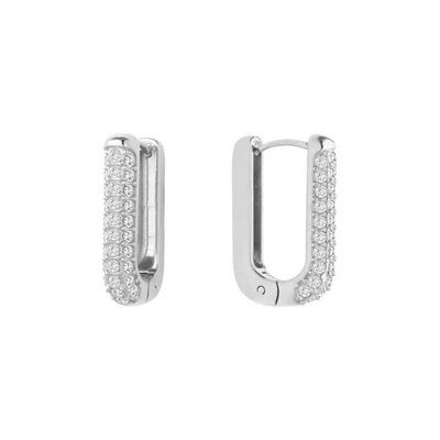 Orecchini LIU JO Donna Acciaio Silver Rettangolare Cristalli  _LJ3000 - Immagine 1 di 2