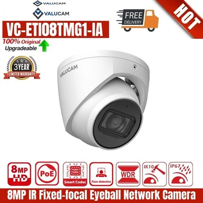 Cámara IP Valucam 8MP 4k POE 4 piezas micrófono vehículo humano visión nocturna IR H265+ Foto 1 de 4