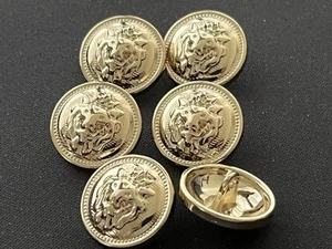 6 pcs Lions head gold metal buttons, 21 mm - Picture 1 of 2