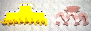 L. Erickson: Two Claw Hair Clips: One Large Yellow-4" And One Medium Pink-3.25" - Bild 1 von 3