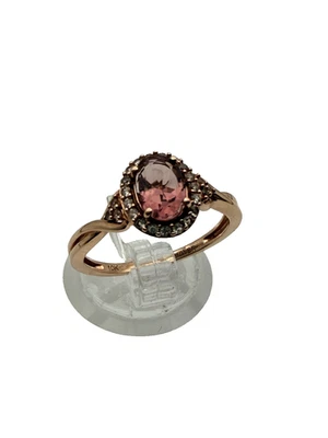 Anillo de zafiro 10k rosa ovalado 0,75 quilates creado alejandrita/creado al por menor $399 #315 Foto 1 de 4