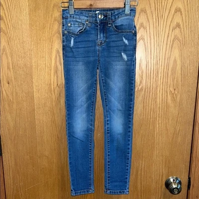 Jeans ajustados de mezclilla desgastados talla 7 para todos los hombres talla 7 para niñas Foto 1 de 4