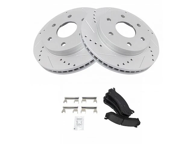 Front TRQ Brake Pad and Rotor Kit fits GMC Savana 1500 2003-2008 21TQFQ - Image 1 of 1