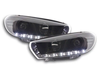 Coppia di Luci Fari fanali angel eyes a LED VW Scirocco 3 08+ - Imagen 1 de 4