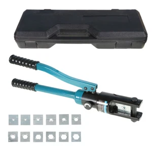 Con 13 juegos de troqueles crimpadora de terminales de cable hidráulico 16Mt Kit de herramientas de abrazadera hidráulica - Imagen 1 de 13