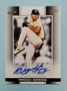 2019 Leaf Perfect Game Francisco Hernandez Auto Black #BA-FH1 Card /50 - Picture 1 of 2