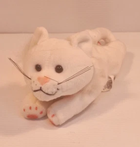 Skansen Purr the White Cat – Vintage Kitten Plush with Bell – Soft Toy 19cm - Picture 1 of 6