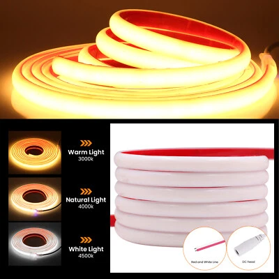 12V 24V Neon COB LED Streifen Stripe Band Wasserdicht IP68 Selbstklebend 1m-20m - Bild 1 von 4