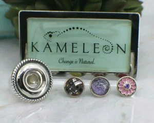 Authentic Kameleon Ring & 3 Pops Lot Sterling Size 6 KR003 KJP061 KJP235 KJP533 - Picture 1 of 6