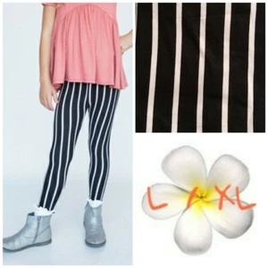 Agnes & Dora Kids Leggings Vertical Lines black white stripes L/XL NWT - Picture 1 of 1
