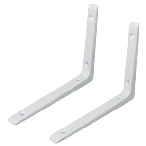 Regalträger Weiß 2 Stück Alu Regalwinkel Regalbodenträger Wandregal Halterung - Bild 1 von 5
