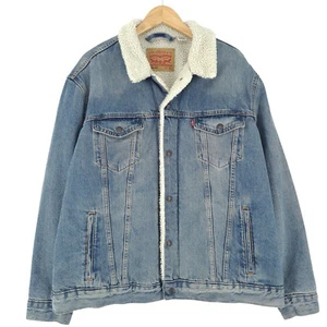 Levi's Sherpa Vaqueros Camionero Chaqueta Hombre Algodón Azul Fx3 Talla XL - Imagen 1 de 8