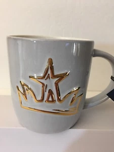 STARBUCKS 2016 Anniversary Collection 14 Oz Mug GOLD SIREN CROWN Coffee NEW - Picture 1 of 12