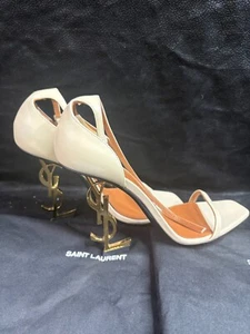 YSL Opyum Beige Heels Größe US 7,5-8 / EUR 38 - Bild 1 von 3