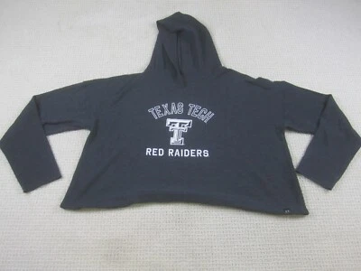 Texas Tech Sweatshirt Womens 2XL XXL Gray Red Raiders Cropped Pullover Loose Fit - Image 1 of 4