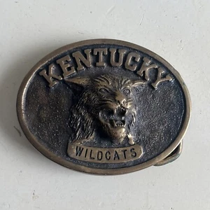 1981 Kentucky Wildcats Solid Brass Belt Buckle Embossed Heritage Mint - Picture 1 of 3