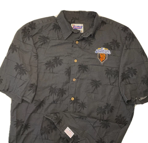 Reyn Spooner MLB SF San Francisco Giants Shirt Hawaiian Camp World Champions M Cover