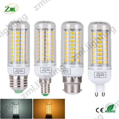 LED Corn Bulb E27 E14 B22 G9 7W 12W 15W 20W 25W SMD Globe Lamp Spot Light 240V - Image 1 of 4