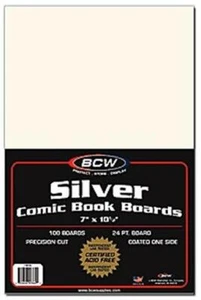 200 BCW Silver Age Comic Book Acid Free Backing Boards - white backers - Picture 1 of 1