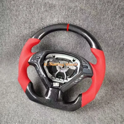 Volante personalizado de fibra de carbono de cuero rojo para Infiniti G25 G37 2008-2013 Foto 1 de 4