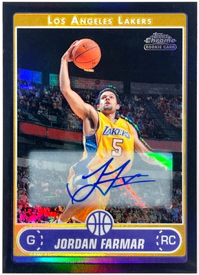 2006-07 Topps Chrome Black Refractor Jordan Farmar Auto RC #185 - Image 1 of 2