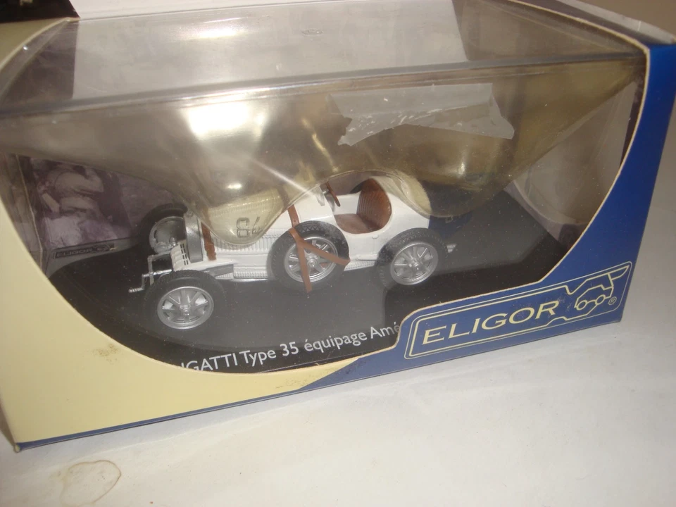 ELIGOR- 101370- BUGATTI type 35 Equipage US N° 84  Blanc pointe Noir  1924 - Photo 1/4