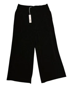 Chicos Travelers Pants Woman’s Size 1 Black Wide Leg High Rise NWT - Picture 1 of 7