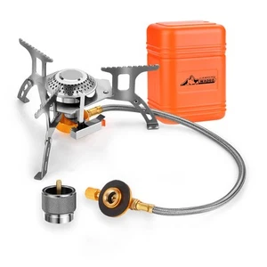 Stove 3700W Portable Backpacking Stove with Piezo Ignition Portable Burner Campi - Picture 1 of 9