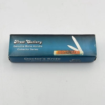 NOS Frost Cutlery 医生刀 正品 骨 14-875 RMA 口袋 折叠刀 — 第 1/4 张图片