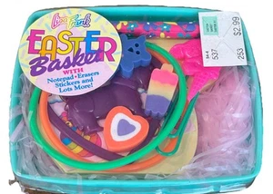 Lisa Frank Easter Basket Set With Notepad Eraser Stickers Etc. New Discontinued - Picture 1 of 4