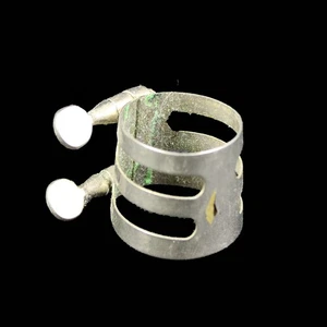 Vintage Triple Band Clarinet Ligature, Silver - Picture 1 of 8