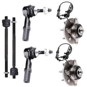 6Pcs Fits 2003-2006 Ford & Lincoln Navigator 4WD Front Wheel Bearing Hub Tie Rod - Picture 1 of 4