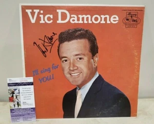 VIN DAMONE MUSIC LEGEND SIGNED AUTOGRAPHED ALBUM COVER AUTHENTIC WOW JSA COA - Imagen 1 de 4