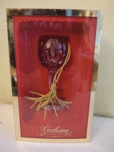 Gorham Lady Anne Red Wine Hock Goblet-Christmas Ornament-Lead Crystal-Germany - Picture 1 of 7