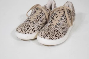 Coconuts by Matisse Sneakers 7.5 Leopard Dot Horsehair Lace-Up Casual Shoes - Picture 1 of 5