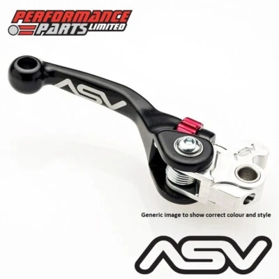 ASV F4 Black Unbreakable Short Front Brake Lever for Yamaha TW200 2007 - Image 1 of 4