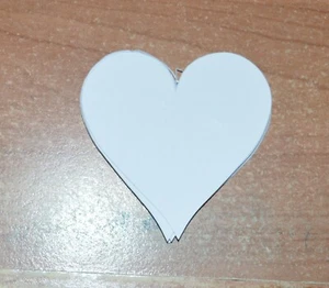 30 Bright White Smooth Heart Shaped Card Cut -Outs For Crafts 63mm x 67mm NEW - Picture 1 of 1