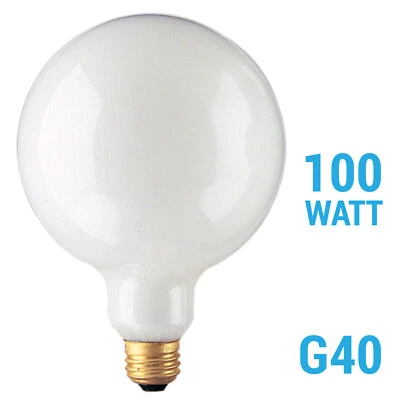 Bulbrite 350100 Globe Bulb 120V 100W Watt G40 Medium E26 2700K Warm White
