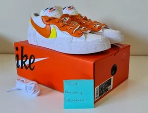 Nike Sacai Blazer Low White Magma US 10 - Picture 1 of 9