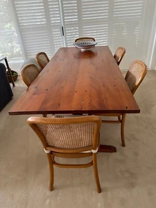 Six seater swamp kauri pine dining table. Made in Wellington New Zealand. - Picture 1 of 4