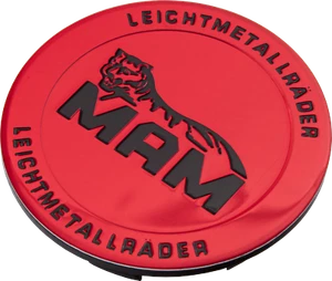 1x MAM RS4 tapa de buje tapa de buje tapa de llanta tapa roja 69,2 mm - Imagen 1 de 1