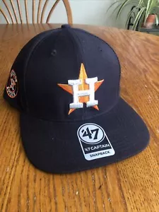 47' Brand Houston Astros Captain SnapBack Navy Dad Hat Cap Side Patch New - Picture 1 of 6