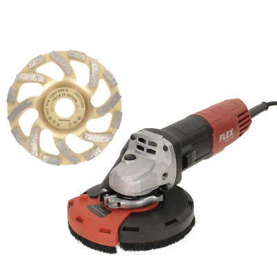 Flex Winkelschleifer 850W Betonfräse PRODIAMANT Absaughaube+Schleifteller  125mm - Bild 1 von 4