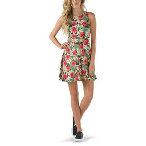 Vans Womens What Is Love Dress 'Digi Aloha' Floral skater tank top spring summer - Picture 1 of 4