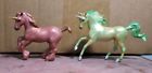 Lot Of 2 Breyer Stablemates 97268 Pink-Peach Clydesdale & Green-Yellow Magnolia