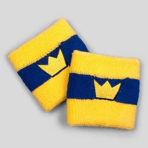 Par de pulseras/sudaderas de tenis retro Bjorn Borg - colores suecos - Imagen 1 de 9