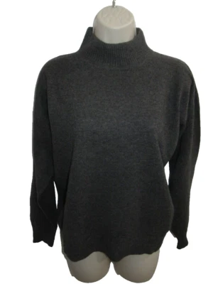 Suéter Casual Esquina 100% Gris Cachemira Cuello Simulado Talla L Foto 1 de 3