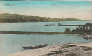 Sehr schöne AK. Von Lenzen / Elbe / Brandenburg , Zu sehen ist Elbhafen , Gelauf - Bild 1 von 2