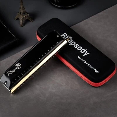 EASTTOP 16Hole 64Tone Key of C Mouth Organ Upgrade Rhapsody Chromatic Harmonica - Image 1 of 4