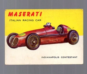 World on Wheels (1954) TOPPS - Card # 11 - Maserati - Picture 1 of 2